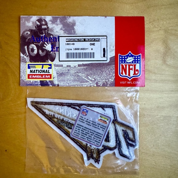 NWT Washington Redskins 70th Anniversary Patch - Picture 2 of 2